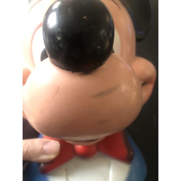 Vintage 1971 MICKEY MOUSE Head Bust Plastic Coin Piggy Bank 10" Tall - Picture 3 of 10